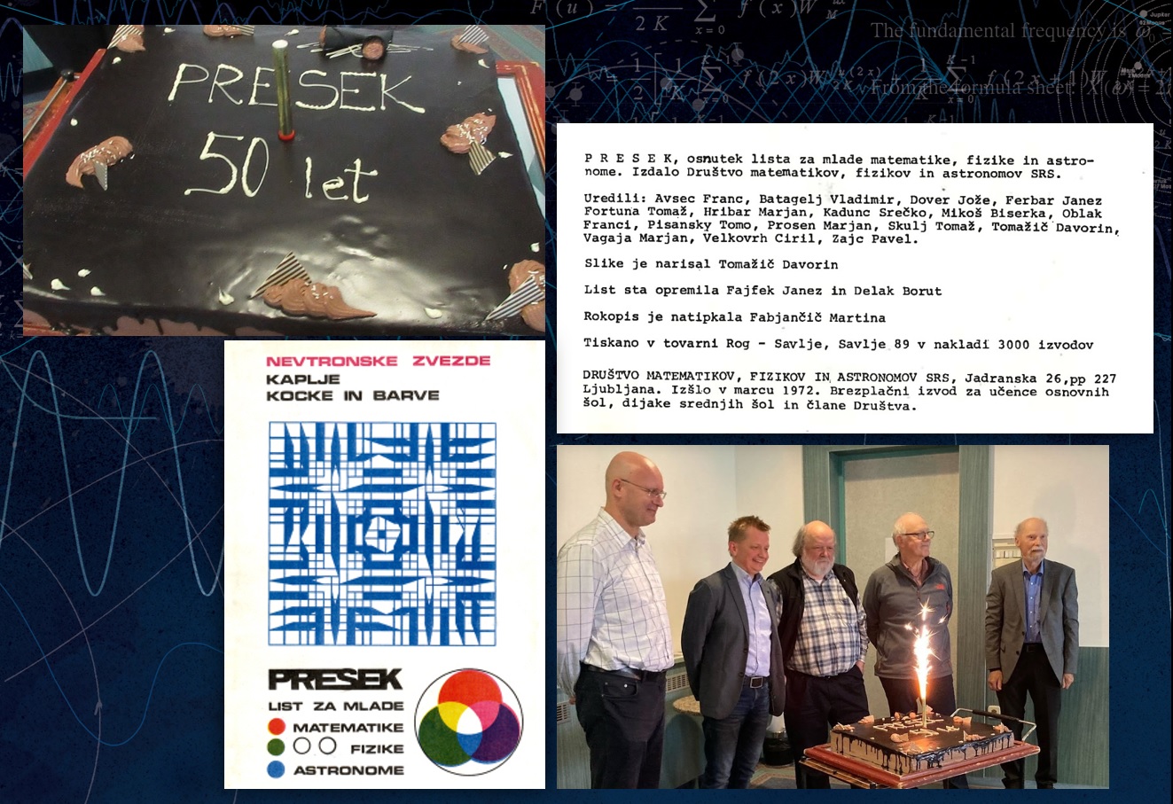 Praznovanje 50-letnice revije na srečanju DMFA Slovenije leta 2022